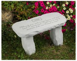 Personalized Stone Garden Bench With