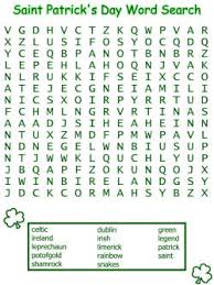 Any of several plants, such as a clover or wood sorrel, having compound leaves with three small leaf. Saint Patrick S Day Word Search