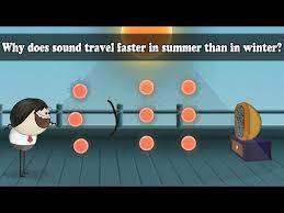 why does sound travel faster in summer