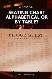 seating chart alphabetical or by table