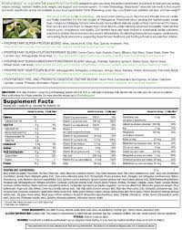 vanilla shakeology nutrition facts