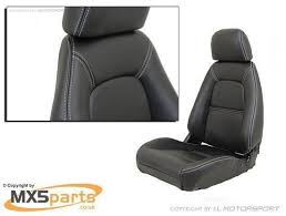 Leather Seat Cover Set Silver Stitching