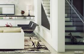 contemporary white living room 2