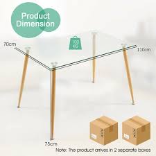 Glass Dining Table Tempered Glass Table