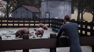 You're a pig farmer in kansas. Adios On Steam