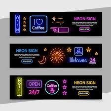 advertising neon signs horizontal