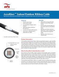 Accuriser Indoor Outdoor Cable Data Sheet