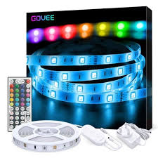 Led Strip Lights Govee 5 Metre Rgb Colour Changing Lighting Strip With Remote And Control Box Multi Coloured Mood Lights For Home Tv Kitchen Diy Decoration Bright 5050 Leds Easy Installation Energy