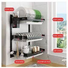 Stainless Steel Plate Rack Wall Mounted