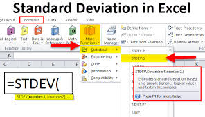 standard deviation in excel formula