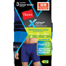 Hanes Performance Cool X Temp Longer Leg Boxer Briefs 3 Pk