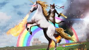 Cat With A Gun Riding An Unicorn HD ...
