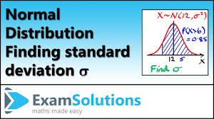Normal Distribution Finding The Standard Deviation Using Tables Or Calculator
