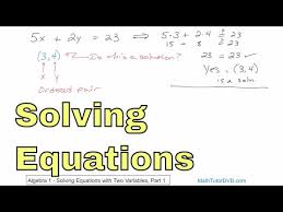 Solving Equations With Two Variables