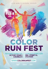Color Run Festival Flyer Template