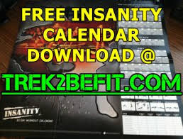 insanity workout calendar free