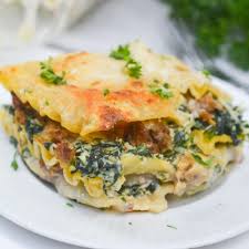 sausage vegetable lasagna with white