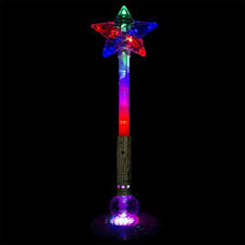 Amazon Com Fun Central Led Jumbo Star Wand With Crystal Ball Handle Multicolor Light Up Wand For Kids Toys Games