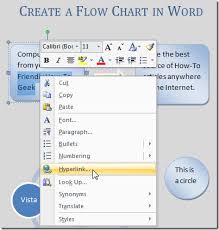 Create A Hyperlink In A Word 2007 Flow Chart Hide Annoying