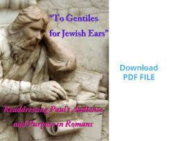 to gentiles for jewish ears
