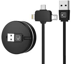 Retractable Charging Cable 3 3ft Multi Usb Charger 3 In 1 Lightning Micro Usb Type C Cable Multiple Usb Charging Cord For Iphone Android Black Price In Saudi Arabia Souq Saudi Arabia Kanbkam