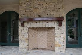Custom Made Outdoor Fireplace Mantle By