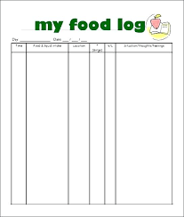 Food Log Templates Doc Excel Diary Template Download Picture Large