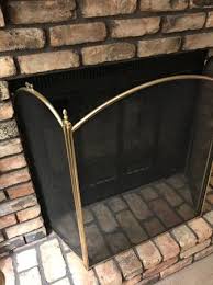 3 Panel Arched Folding Fireplace Screen