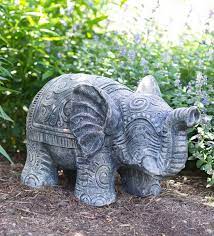 Adorned Outdoor Elephant Statue