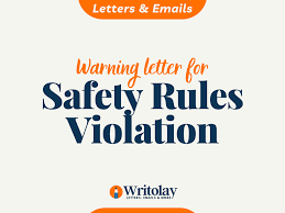 safety violation warning letter 4