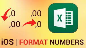 format numbers in excel for iphone