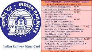 Indian Railway Menu Chart Tea For Rs 7 Lunch Rs 50 55 Railways Tweets Rate List