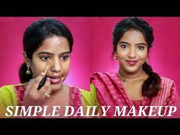 simple daily makeup look tamil new year