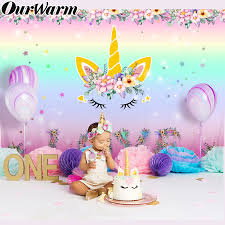 Us 12 09 23 Off Ourwarm 7x5ft Unicorn Birthday Backdrop Photography Background Birthday Party Decorations Kids In Party Backdrops From Home Garden
