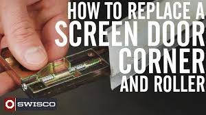 how to replace a screen door corner and