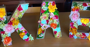 If desired, rough the diy monogram letter up with a bit of sandpaper when the paint is dry, to add this diy monogram project took you about ten minutes to complete (not counting an hour or so for. Diy Floral Monogram Letters