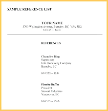 8 9 Sample Reference Page For Resumes Reference Sheet Examples