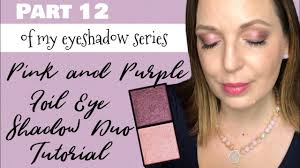 pink purple foil eye shadow duo