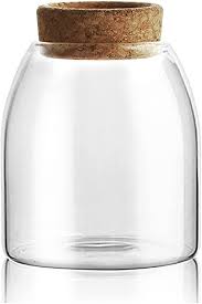 16 oz clear glass storage canister