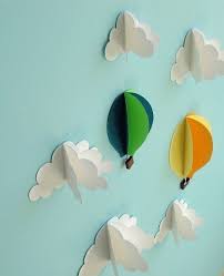 too cute paper wall art balloons