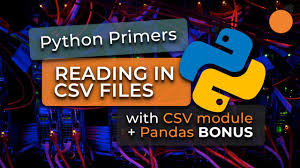 python csv module reading files and