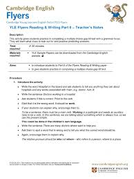 Official exam preparation material for a2 flyers young learners. Cambridge English Flyers Reading And Writing Part 6 Plural Verb