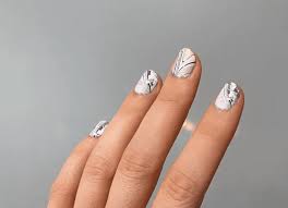 how to create water marble nails at home