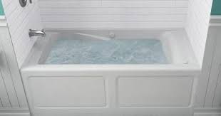 With this home jacuzzi tub, there is no need to check into a hotel to enjoy your favorite hot tub. American Standard Champion Apron 60 In X 32 In Whirlpool Tub With Left Drain In White 2525lch Lho 020 The Home Depot Whirlpool Tub Whirlpool Bathtub Small Full Bathroom