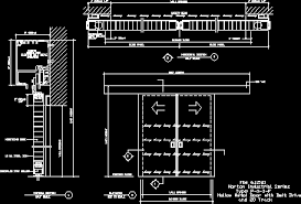 Aluminium Double Sliding Door Dwg Block