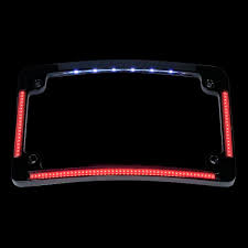 radius led license plate frame with red