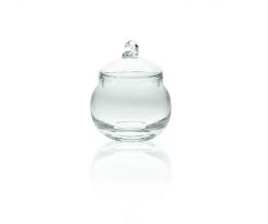 decorative storage glass jar with lid
