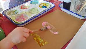 Toddler Art Activity Flour Paint