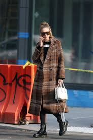 Our constantly updating gallery of this model of the moment's chicest outfits. Gigi Hadid S Brown Coat From Mango Popsugar Fashion
