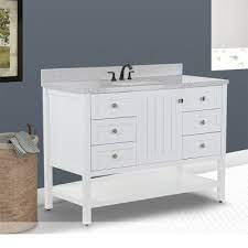 The hallcrest 20 inch vanity plus matching mirror is a versatile storage solution for your powder room or small bathroom. Bathroom Vanities With Tops Bathroom Vanities The Home Depot